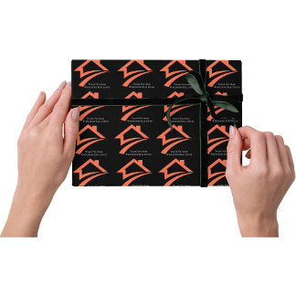 Stylischer einzigartiger schwarzer Immobilienmakle Geschenkpapier