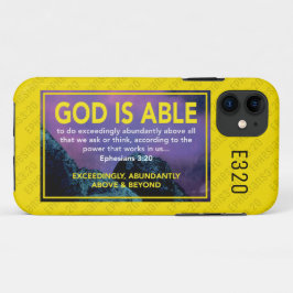 Stylischer Gelber GOD IST IN DER LAGE Monogram Case-Mate iPhone Hülle