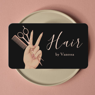 Stylischer Haarstylist Friseur Chic Friseursalon Visitenkarte