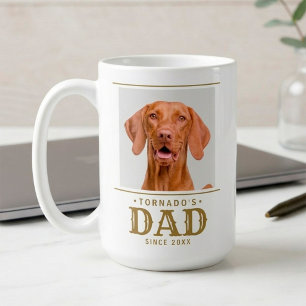 Stylischer Hund Papa seit Jahr Benutzerdefiniertes Kaffeetasse