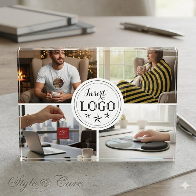 Stylischer individueller Fünf-Foto-Fotoblock Fotoblock (Stylish Custom Five Photo Personalized Photo Block)