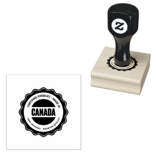 Stylischer Kanada-Wort-Druck mit tiefvioletter Tin Gummistempel