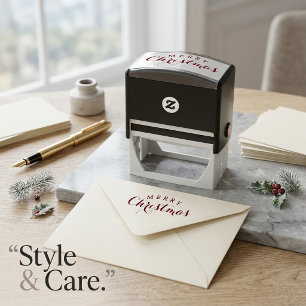 Stylischer Merry Christmas Text Selbstfärbestempel Permastempel