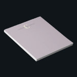 Stylischer Mit Monogramm Name Chic Dusty Lilac Notizblock<br><div class="desc">Stilvolle Mit Monogramm Bezeichnung in Dusty Lilac Notepad</div>
