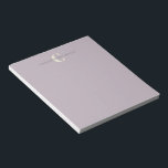Stylischer Mit Monogramm Name Chic Dusty Lilac Notizblock<br><div class="desc">Stilvolle Mit Monogramm Bezeichnung in Dusty Lilac Notepad</div>