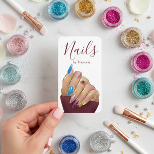 Stylischer Nageltechniker Moderne Nagelkunst QR-Co Visitenkarte