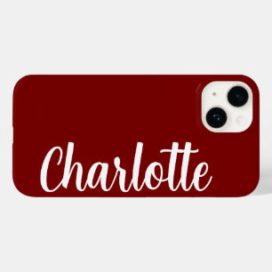 Stylischer Name Modern Minimal Cherry Red Case-Mate iPhone 14 Hülle