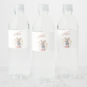 Stylischer Osterhase   Frohe Ostern Wasserfarbenku Wasserflaschenetikett