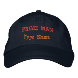 Stylischer PRIME MAN verstellbarer Navy Mode Elega Bestickte Baseballkappe