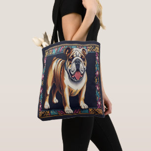 Stylischer Realistischer Bulldog mit einem farbenf