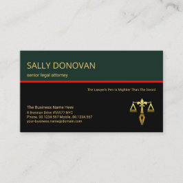 Stylischer Rechtsberater Retro Layer Red Line Visitenkarte