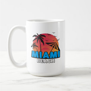 Stylischer Retro-Miami-Beach-Reise Kaffeetasse