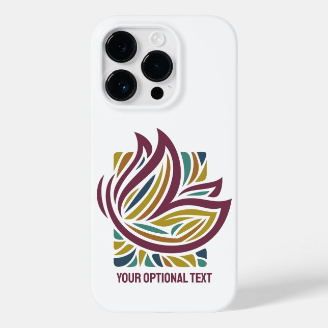 Stylischer Schmetterling Fakultativer Text Case-Mate iPhone Hülle (Rückseite)