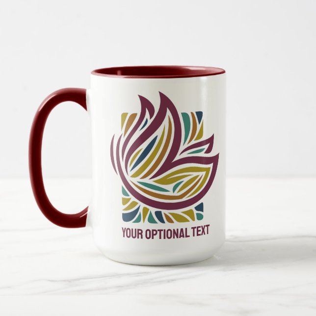 Stylischer Schmetterling Fakultativer Text Tasse (Links)