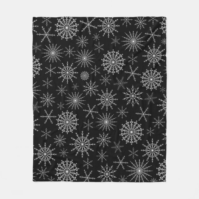 Stylischer Schneesturm Fleecedecke (Vorderseite)