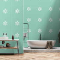 Stylischer Spaß nordische Schneeflocken auf hellpa