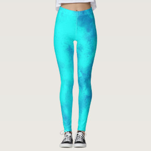 Stylischer Storm Cloud-Effekt Blau Leggings