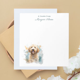 Stylischer süßer Goldendoodle-Hund modern trendy Notizblock
