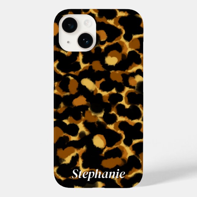 Stylischer Tortoiseshell Pattern Individuelle Name Case-Mate iPhone Hülle (Rückseite)