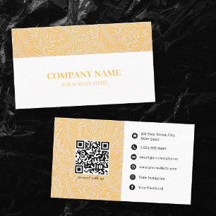 Stylischer Trendy Minimalistisch Social Media QR C Visitenkarte
