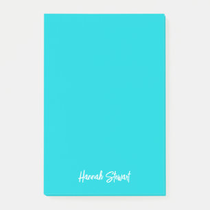 Stylischer und trendiger Türkis-Blauer Minimalisti Post-it Klebezettel