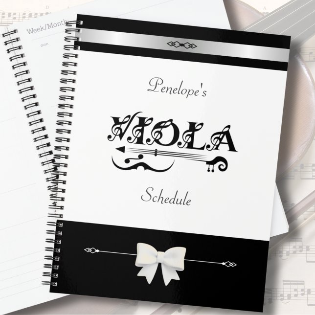 Stylischer Viola-Schüler-Stundenplan-Organizer Planer (Organize your rehearsals in style. A chic musician planner for the dedicated violist.)