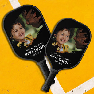 Stylischer zerkratzter Effekt Foto Personalisier Pickleball Schläger