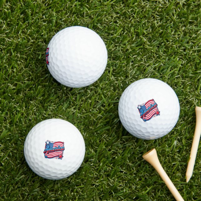 Stylisches Amerika Golfball (Insitu Gras)