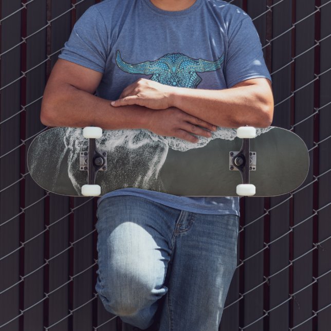 Stylisches Beach Vibes Abstrakt Skateboard (Außenbereich 3)