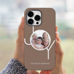 Stylisches Custom Foto Brown Case-Mate iPhone 14 Pro Max Hülle<br><div class="desc">Dieses einfache und stilvolle Gehäuse ist mit dem Wort JOY auf braunem Hintergrund dekoriert. Passen Sie es mit Ihrem Foto und Namen an.</div>