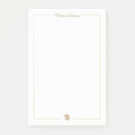 Stylisches florales Fleur de Lys personalisierter Post-it Klebezettel