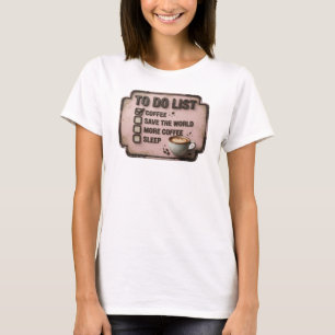 Stylisches Gold KAFFEE ZUERST RETTE DIE WELT Tee