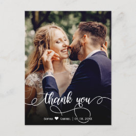 Stylisches handgeschriebenes Skript Hochzeitsschre Postkarte