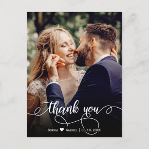 Stylisches handgeschriebenes Skript Hochzeitsschre Postkarte
