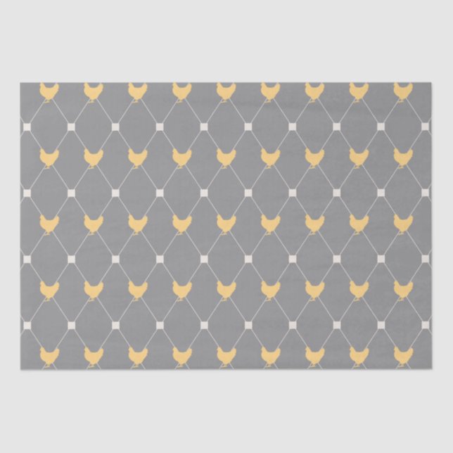 Stylisches Harlequin-Hühnermuster Seidenpapier (Vorderseite)