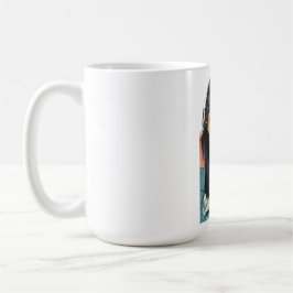 Stylisches Mädchen Illustration | Trendige Mode Kaffeetasse