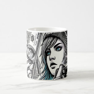 Stylisches Punk-Mädchen Kaffeetasse
