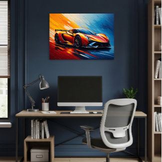 Stylisches Rennwagen Geschwindigkeit und Stil Poster