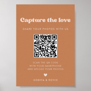 Stylisches Retro-Braunzucker-Schild 'Capture the l Poster