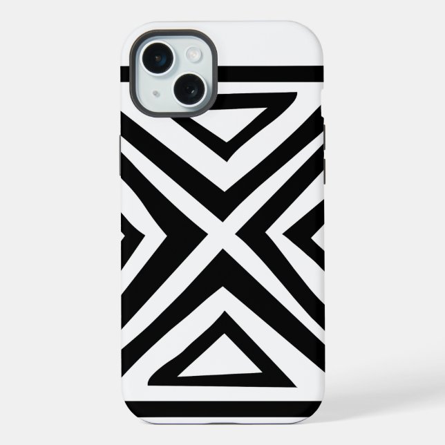 Stylisches Retro-Neueste Geometrisches Muster Case iPhone Hülle (Rückseite)