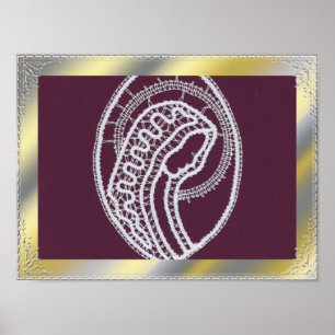 Stylisches silberfarbenes Foto Poster