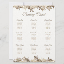 Stylisches Tan- und Braunfloralzeichen-Blätter Einladung