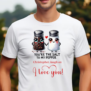 Stylisches Valentins-T-Shirt mit lustigem Essen un T-Shirt