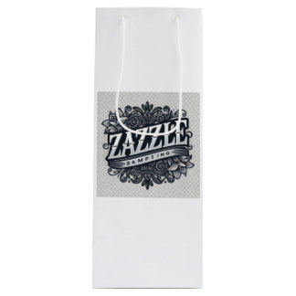 Stylisches Zazzle-Store-Logo Geschenktüte Für Weinflaschen