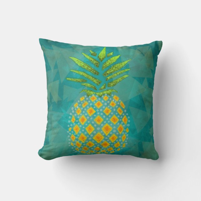 Stylised abstrakte Ananas Kissen (Vorderseite)