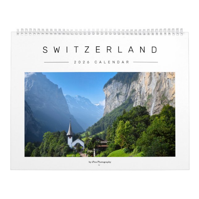 Stylish 2026 Swiss landscape and nature photo Kalender (Titelbild)