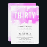 STYLISH 30. Geburtstag Moderne Aquarellfarbe chic  Einladung<br><div class="desc">Ein trendiges Einladungs-Design für Ihren BIRTHDAY für jedes Alter - kontaktieren Sie mich, um den Glitzer-Typ für Sie zu ändern! TIPP: 1. Um Grafiken und Schriftart zu ändern/zu verschieben und mehr Text hinzuzufügen, klicken Sie auf den Button "Anpassen". - - - - - - - - - - - -...</div>