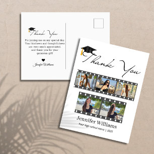 stylish 5 Fotos filmstrip danke Abschluss Postkarte