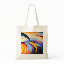 Stylish Abstract Art Canvas Tote Bag