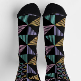 Stylish Abstract Geometric Print – Modern Trendy Socken